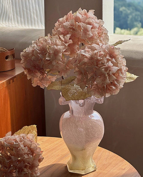 Bouquet Flower Vase, Vintage Glass Flower Vases, Creative Modern Vases for Living Room, Glass Bud Vases, Handmade Flower Vases on Table-Art Painting Canvas