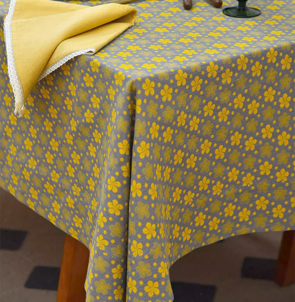 Rustic Table Covers for Kitchen, Large Rectangle Tablecloth for Dining Room Table, Country Farmhouse Tablecloth, Square Tablecloth for Round Table-Art Painting Canvas