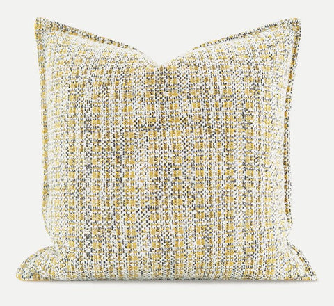 Contemporary Modern Sofa Pillows, Large Yellow Decorative Throw Pillows, Large Square Modern Throw Pillows for Couch, Simple Throw Pillow for Interior Design-Art Painting Canvas