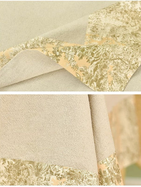 Modern Tablecloth for Kitchen, Cotton and Linen Rectangle Table Covers for Dining Room Table, Square Tablecloth for Coffee Table