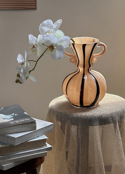 Creative Modern Vases for Living Room, Flower Vases on Table, Modern Glass Flower Vases, Glass Flower Vases, Handmade Glass Bud Vases-Art Painting Canvas