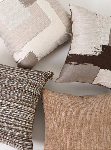 Geometric Modern Sofa Pillows, Abstract Decorative Pillows for Couch, Contemporary Throw Pillows, Modern Pillows for Bedroom, Modern Sofa Pillows-Art Painting Canvas