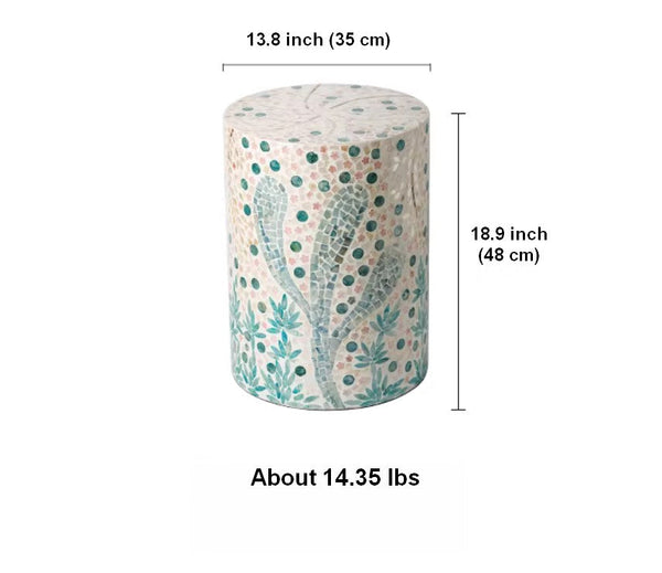 Contemporary Small Sofa Side Table, Portable Casual Side Table, Creative Coffee Table, Shell Small Side Table, Unique Small End Table-Art Painting Canvas