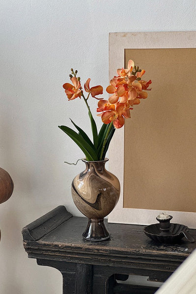 Modern Vases for Flowers, Unique Handmade Glass Bud Vases, Vintage Glass Flower Vases, Flower Vases on Table-Art Painting Canvas