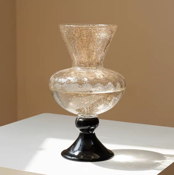 Contemporary Glass Vases, Mid Century Vases for Flowers, Handmade Modern Vases for Living Room, Unique Decorative Glass Vase, Centerpiece Vases on Table-Art Painting Canvas