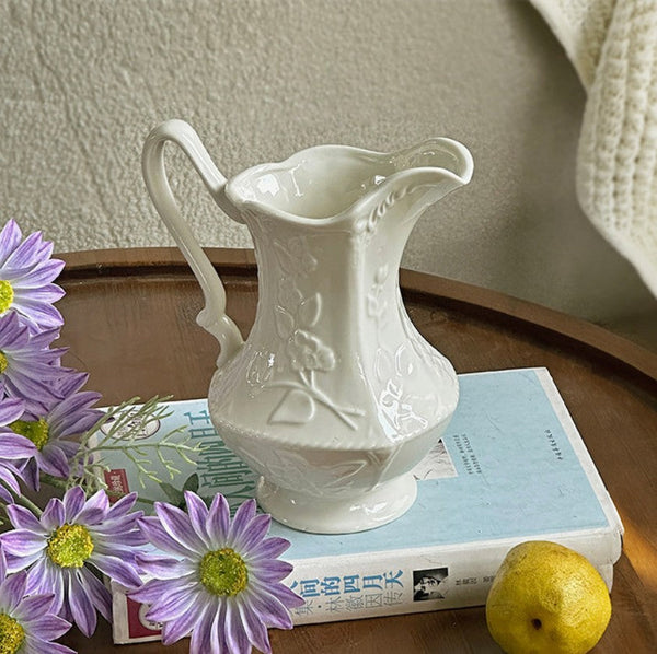 Ceramic Bud Vases, Small Flower Vases on Table, Rustic Porcelain Flower Vases, Handmade Water Holding Flower Vases-Art Painting Canvas