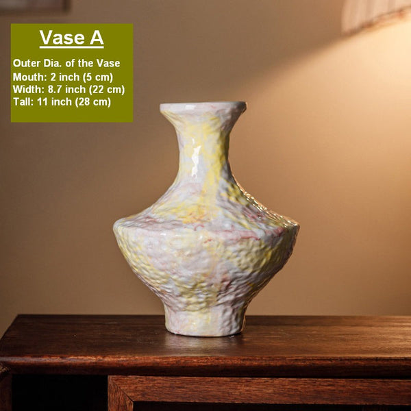 Handmade Water Holding Flower Vases, Modern Bouquet Flower Vases, Centerpiece on Dining Table, Large Flower Vase on Table, Pottery Flower Vases-Art Painting Canvas