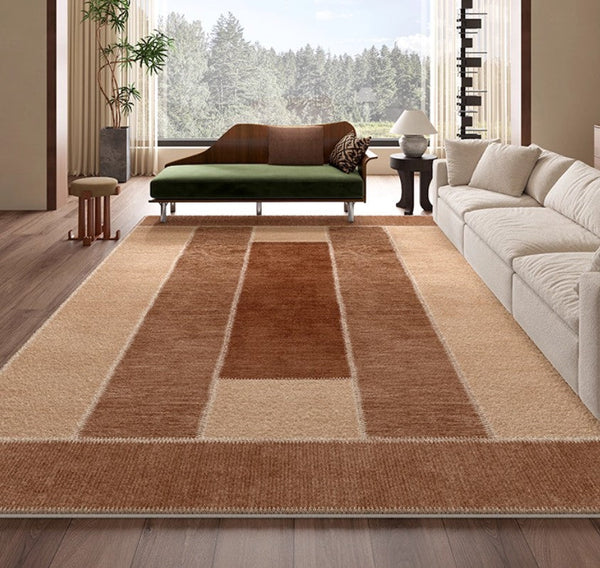 Abstract Modern Carpets for Living Room, Modern Rugs for Dining Room, Contemporary Rugs for Bedroom, Mid Century Modern Rugs Next to Bed-Art Painting Canvas