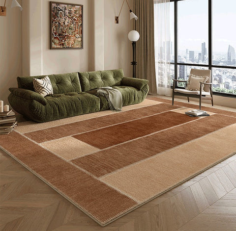 Abstract Modern Carpets for Living Room, Modern Rugs for Dining Room, Contemporary Rugs for Bedroom, Mid Century Modern Rugs Next to Bed-Art Painting Canvas