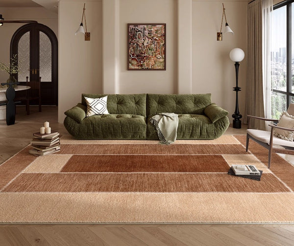 Abstract Modern Carpets for Living Room, Modern Rugs for Dining Room, Contemporary Rugs for Bedroom, Mid Century Modern Rugs Next to Bed-Art Painting Canvas