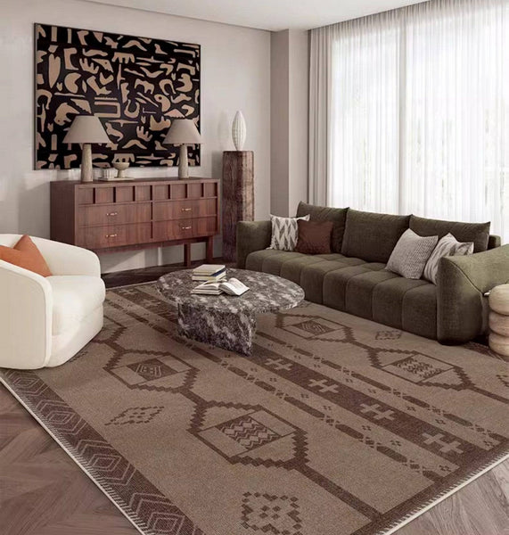Large Contemporary Area Rugs for Dining Room, Modern Rugs for Living Room, Mid Century Area Rugs for Bedroom-Art Painting Canvas