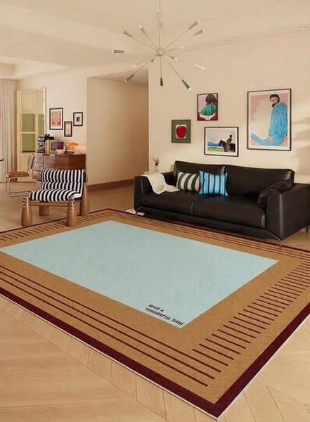 Mid Century Contemporary Rugs, Modern Living Room Rug Ideas, Geometric Modern Area Rugs, Modern Rugs for Dining Room-Art Painting Canvas