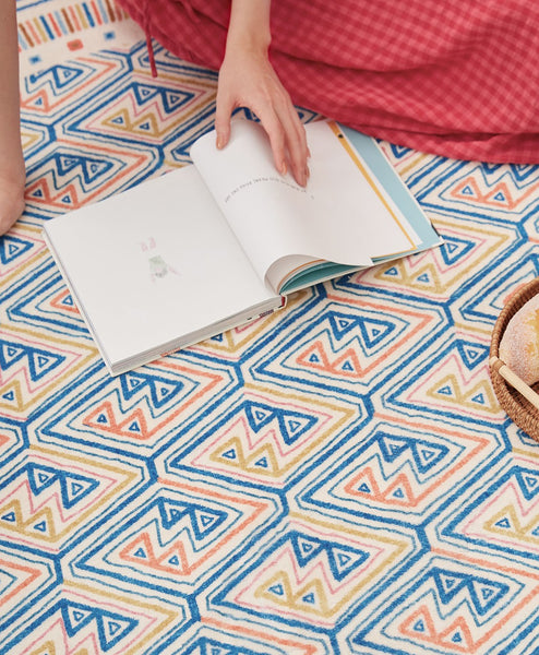 Abstract Contemporary Round Rugs for Dining Room, Circular Modern Rugs for Bathroom, Geometric Modern Rug Ideas for Living Room, Modern Rugs for Children's Room