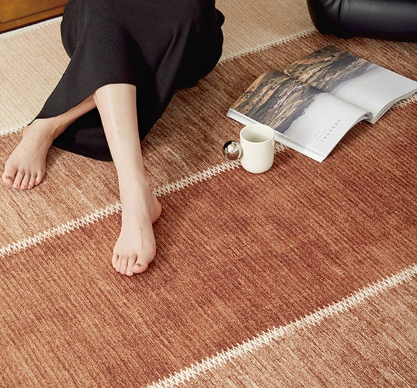 Abstract Modern Carpets for Living Room, Modern Rugs for Dining Room, Contemporary Rugs for Bedroom, Mid Century Modern Rugs Next to Bed-Art Painting Canvas