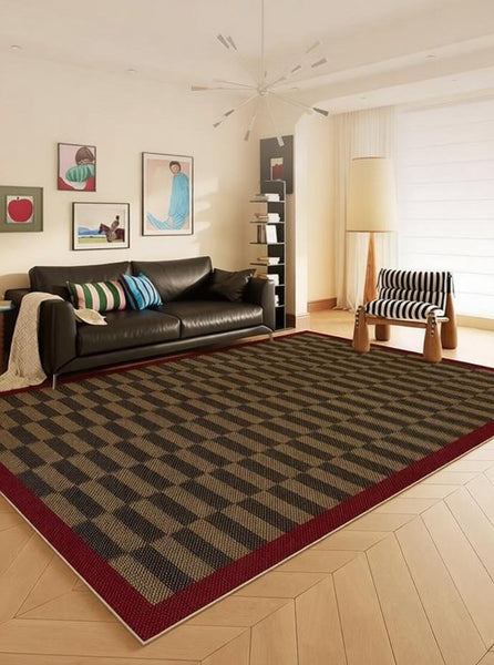 Geometric Contemporary Area Rugs, Modern Living Room Rug Ideas, Mid Century Modern Rugs, Colorful Modern Rugs for Dining Room-Art Painting Canvas