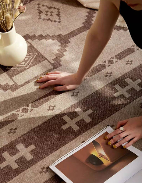 Large Contemporary Area Rugs for Dining Room, Modern Rugs for Living Room, Mid Century Area Rugs for Bedroom-Art Painting Canvas