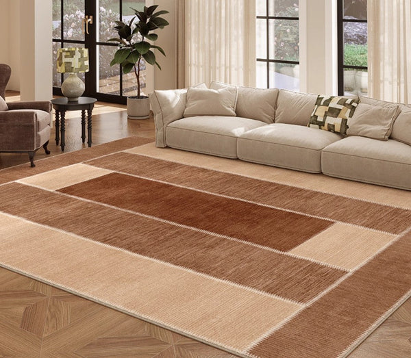 Abstract Modern Carpets for Living Room, Modern Rugs for Dining Room, Contemporary Rugs for Bedroom, Mid Century Modern Rugs Next to Bed-Art Painting Canvas