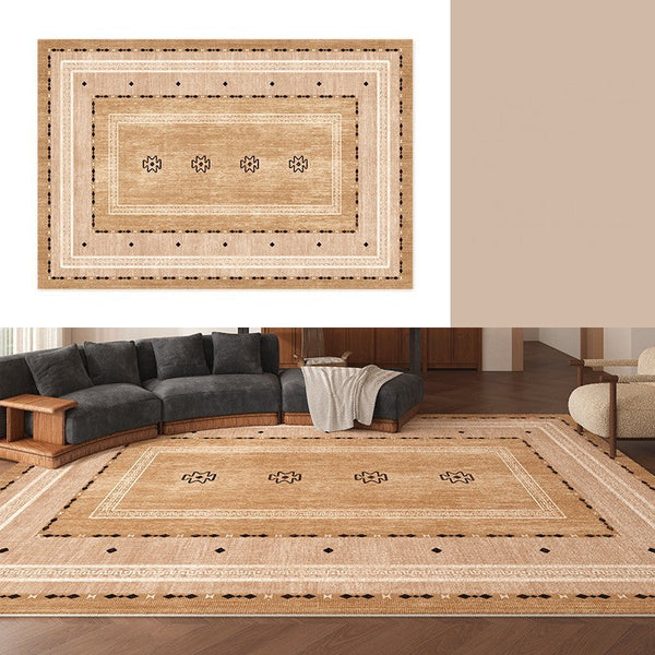 Contemporary Rugs for Bedroom, Mid Century Modern Rugs Next to Bed, Abstract Modern Carpets for Living Room, Modern Rugs for Dining Room-Art Painting Canvas