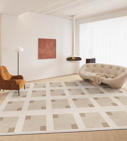 Abstract Contemporary Rugs for Bedroom, Modern Rugs under Sofa, Modern Soft Rugs for Living Room, Dining Room Floor Rugs, Modern Rugs for Office