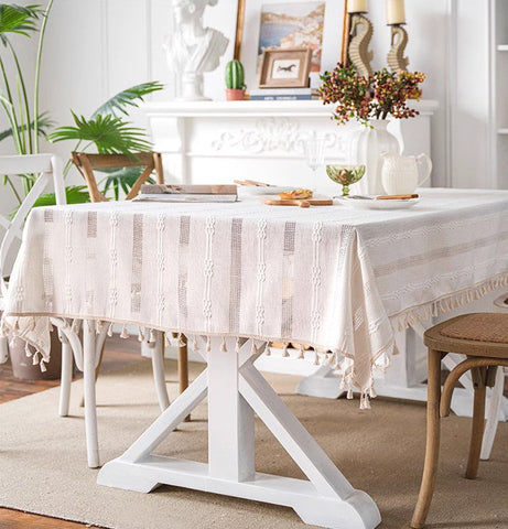 Rustic Table Covers for Kitchen, Linen Rectangular Tablecloth for Oval Table, Country Farmhouse Tablecloth, Large Rectangle Tablecloth for Dining Room Table-Art Painting Canvas