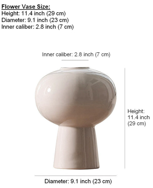 Contemporary Vases on Dining Table, Centerpiece Ceramic Bouquet Vases, Porcelain Vases for Modern Home Decor, Handmade Modern Flower Vase-Art Painting Canvas