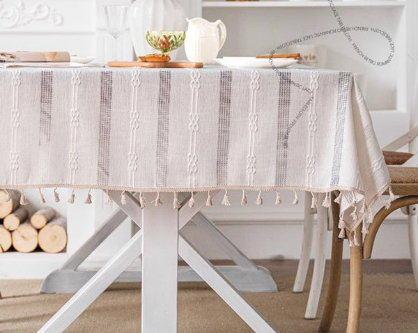 Country Farmhouse Tablecloth, Rustic Table Covers for Kitchen, Linen Rectangular Tablecloth for Oval Table, Large Rectangle Tablecloth for Dining Room Table-Art Painting Canvas
