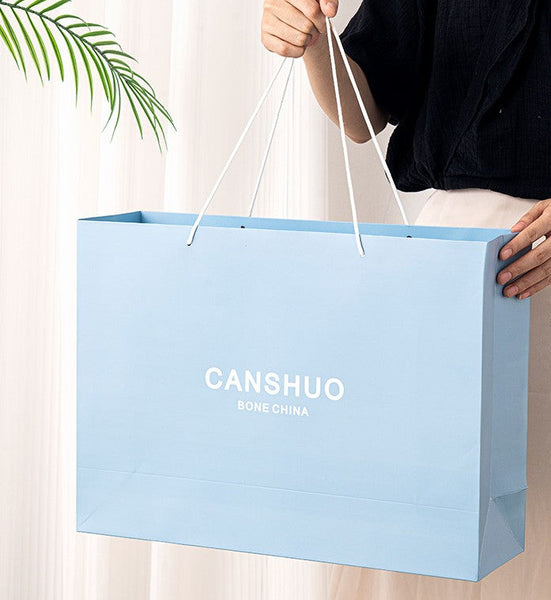 Porcelain Tea Cup and Saucer Set of 4 cups, Blue Tea Cup and Saucer Set with Teapot in Gift Box, 7.4 oz Modern Ceramic Coffee Cups for Office-Art Painting Canvas