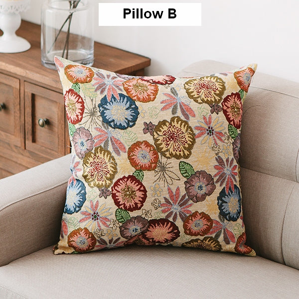 Geometric Pattern Chenille Throw Pillow for Couch, Bohemian Decorative Sofa Pillows, Decorative Throw Pillows for Living Room-Art Painting Canvas
