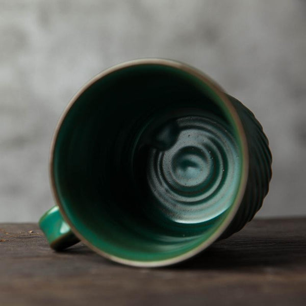 Handmade Pottery Coffee Cup, Cappuccino Coffee Mug, Large Capacity Coffee Cup, Pottery Tea Cup