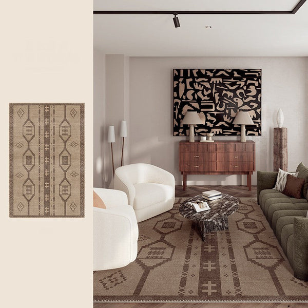Large Contemporary Area Rugs for Dining Room, Modern Rugs for Living Room, Mid Century Area Rugs for Bedroom-Art Painting Canvas
