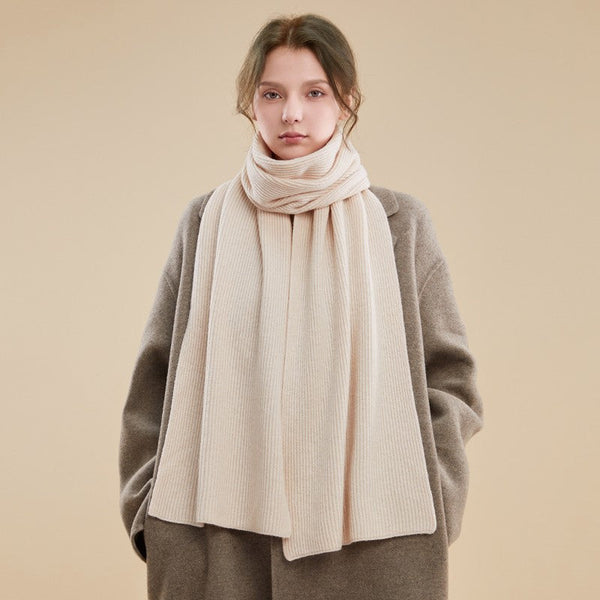 Beige Winter Scarf, Fashion Designer Scarf, Cold Weather Scarf, Cashmere Scarf for Women, Casual Scarf for Women, Modern Wool Scarf for Women-Art Painting Canvas