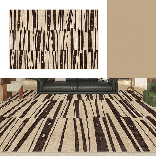 Contemporary Abstract Rugs Next to Bed, Modern Rugs under Dining Room Table, Geometric Modern Carpets for Office, Large Modern Rugs for Living Room-Art Painting Canvas