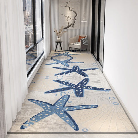 Abstract Modern Long Hallway Runners, Extra Long Narrow Runner Rugs, Entrance Hallway Runners, Stain-resistant Non Slip Entryway Runner Rug Ideas, Easy Care Kitchen Runner Rugs-Art Painting Canvas