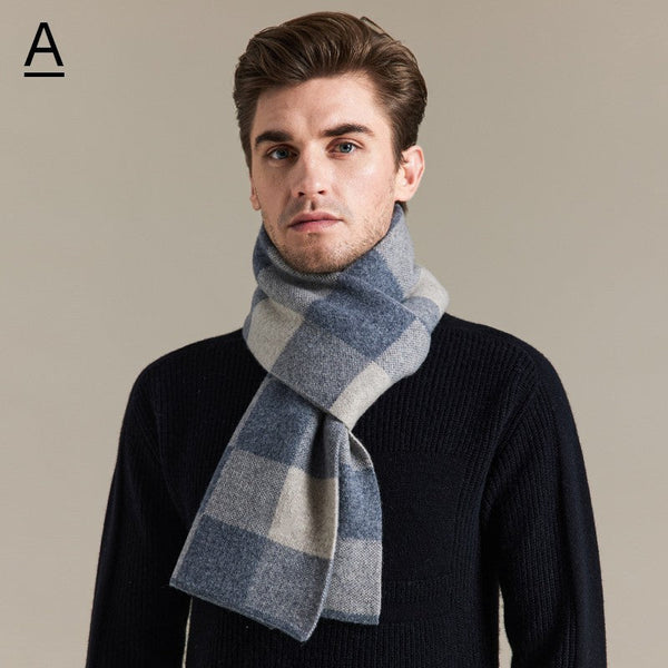 Plaid Scarf for Men, Business Wool Scarf for Gentleman, Men's Winter Scarf, Men's Wool Scarf Winter, Modern Fashion Scarf, Formal Men Scarf Styles, Pure Wool Scarf-Art Painting Canvas