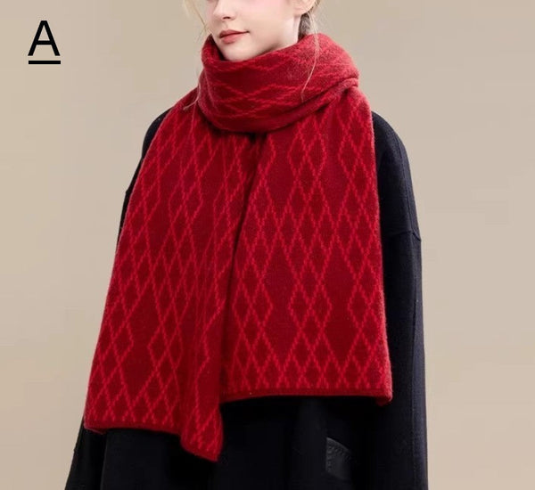 Winter Wool Scarf, Soft Cashmere Scarf for Women, Elegant Wool Scarves, Warm Winter Scarf, Cold Weather Scarf, Fashion Scarf, Christmas Gifts for Her, Holiday Scarf-Art Painting Canvas