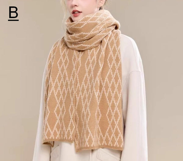 Winter Wool Scarf, Soft Cashmere Scarf for Women, Elegant Wool Scarves, Warm Winter Scarf, Cold Weather Scarf, Fashion Scarf, Christmas Gifts for Her, Holiday Scarf-Art Painting Canvas