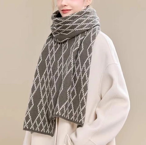 Elegant Wool Scarves, Warm Winter Scarf, Cold Weather Scarf, Fashion Scarf, Christmas Gifts for Her, Holiday Scarf, Winter Wool Scarf, Soft Cashmere Scarf for Women-Art Painting Canvas