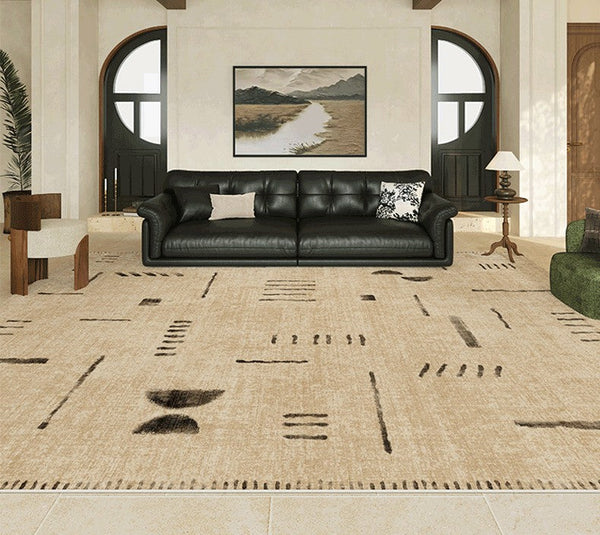 Modern Rugs under Dining Room Table, Contemporary Abstract Rugs Next to Bed, Geometric Modern Carpets for Office, Large Modern Rugs for Living Room-Art Painting Canvas