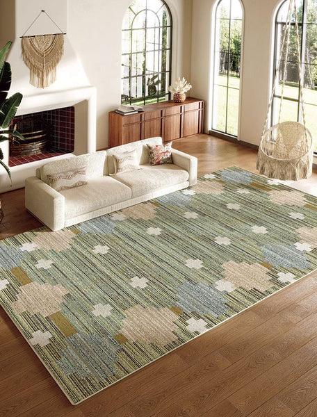 Oversized Area Rugs for Living Room, Morocco Green Rugs for Dining Room, Extra Large Vintage Persian Rugs, Traditional Colorful Moroccan Rug, Vintage Rugs for Bedroom