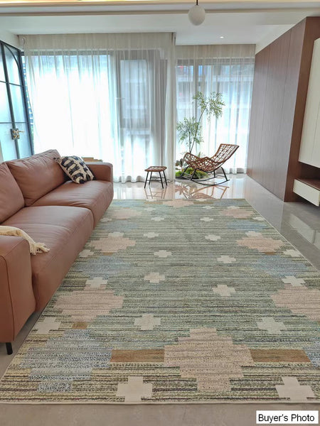 Oversized Area Rugs for Living Room, Morocco Green Rugs for Dining Room, Extra Large Vintage Persian Rugs, Traditional Colorful Moroccan Rug, Vintage Rugs for Bedroom