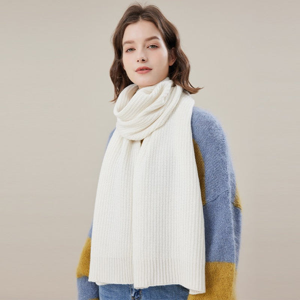 Casual Scarf for Women, Cold Weather Scarf, Warm Winter Scarf, Soft Cashmere Scarf for Women, Fashion Designer Scarf, Green White Grey Wool Scarf for Women-Art Painting Canvas