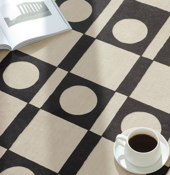 Mid Century Modern Rugs Next to Bed, Modern Rugs for Dining Room, Thick Contemporary Rugs for Bedroom, Modern Carpets for Living Room
