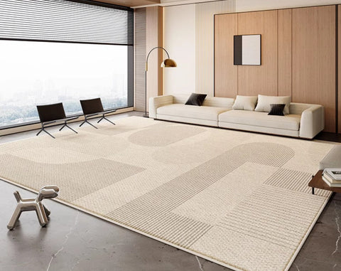 Bedroom Modern Rugs, Contemporary Modern Rugs for Living Room, Modern Rugs for Dining Room, Abstract Geometric Modern Rugs-Art Painting Canvas