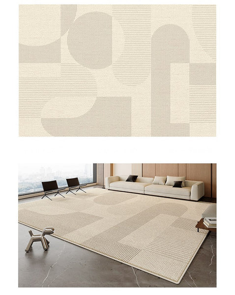 Bedroom Modern Rugs, Contemporary Modern Rugs for Living Room, Modern Rugs for Dining Room, Abstract Geometric Modern Rugs-Art Painting Canvas