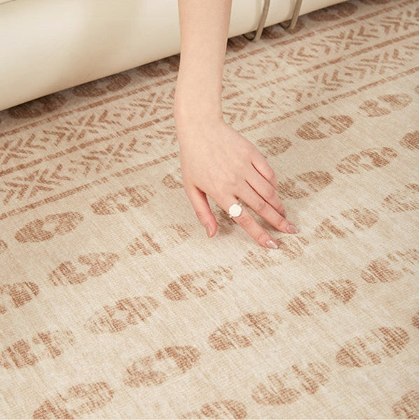 Mid Century Modern Rugs Next to Bed, Contemporary Rugs for Bedroom, Abstract Modern Carpets for Living Room, Modern Rugs for Dining Room-Art Painting Canvas