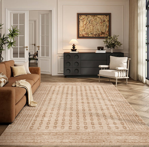 Mid Century Modern Rugs Next to Bed, Contemporary Rugs for Bedroom, Abstract Modern Carpets for Living Room, Modern Rugs for Dining Room-Art Painting Canvas