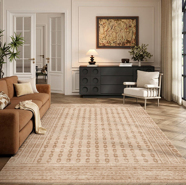 Mid Century Modern Rugs Next to Bed, Contemporary Rugs for Bedroom, Abstract Modern Carpets for Living Room, Modern Rugs for Dining Room-Art Painting Canvas
