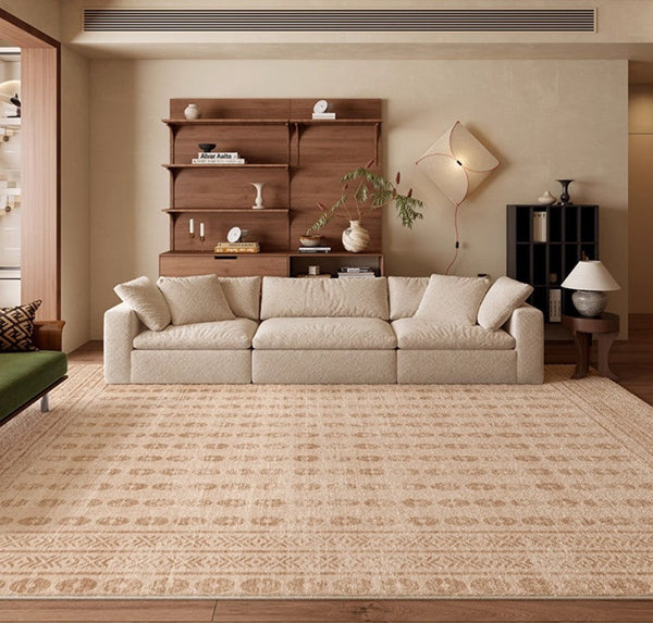Mid Century Modern Rugs Next to Bed, Contemporary Rugs for Bedroom, Abstract Modern Carpets for Living Room, Modern Rugs for Dining Room-Art Painting Canvas