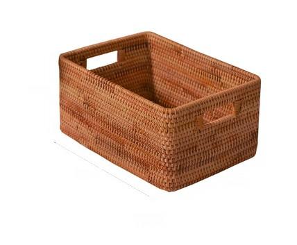 Extra Large Rectangular Storage Basket, Large Storage Baskets for Clothes, Woven Rattan Storage Basket for Shelves, Storage Baskets for Kitchen-Art Painting Canvas