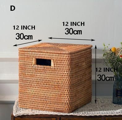 Wicker Rectangular Storage Basket with Lid, Extra Large Storage Baskets for Clothes, Kitchen Storage Baskets, Oversized Storage Baskets for Bedroom-Art Painting Canvas